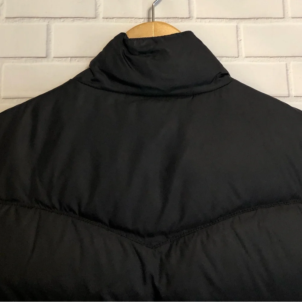Banana Republic Men's Quilted Black Down Puffer Zip Front/Button Vest Jacket M - Picture 10 of 14